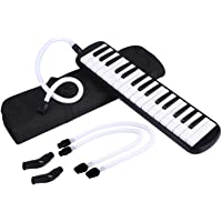 Los mejores  - Asmuse Melodica 32 Teclas Set de Teclado Instrumento de Acordeón de órgano con 4 Boquillas (2 extendidas + 2 cortas) y…